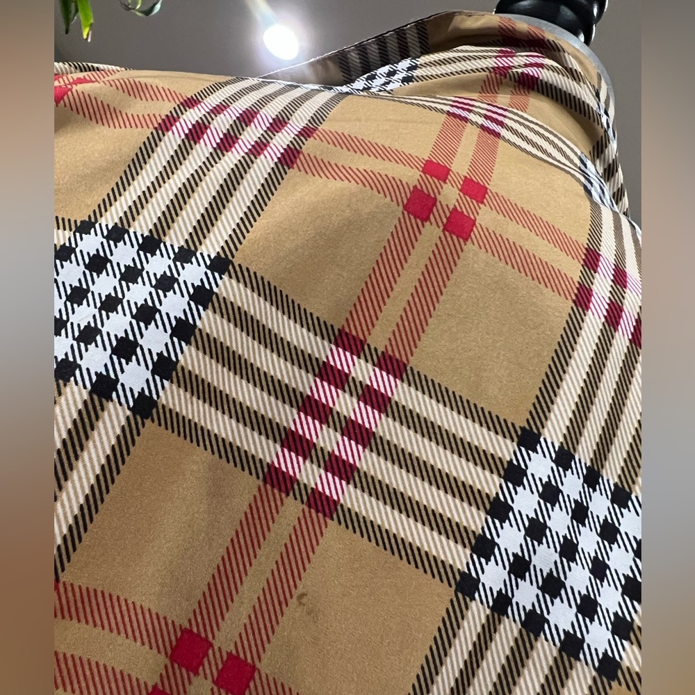 Catalina Plaid Windbreaker Drawstring Rain Jacket Fall Designer Vibes L 14 16 - Picture 5 of 6